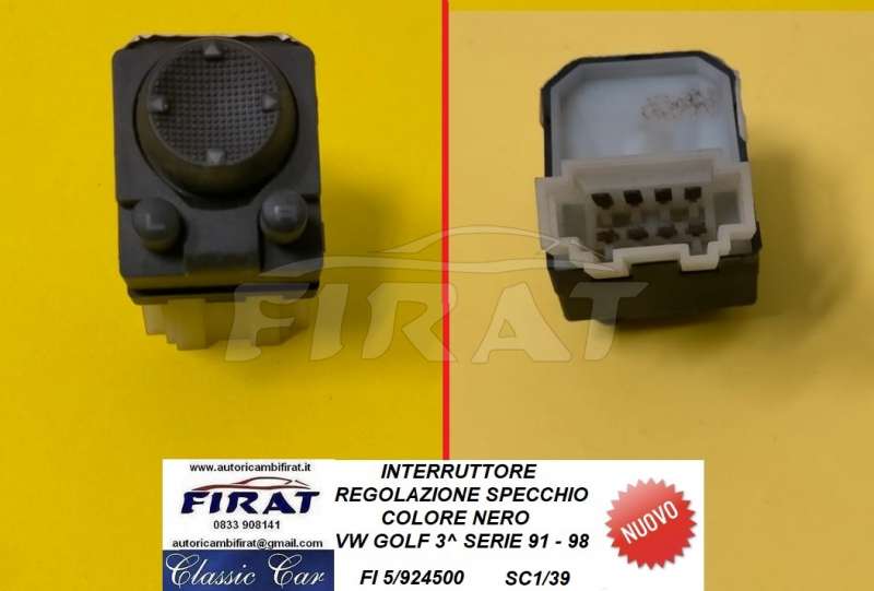 INTERRUTTORE REGOLAZIONE SPECCHIO VW GOLF 3 91 - 98 (5/924500)